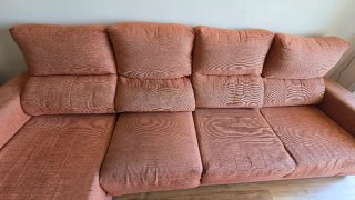 Sofá Chaise Longue 3 Plazas Naranja 290cm