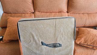 Sofá Chaise Longue 3 Plazas Naranja 290cm
