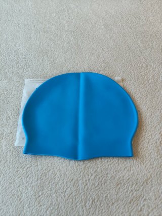 3 Gorros Natación Maritonia Silicona Azul