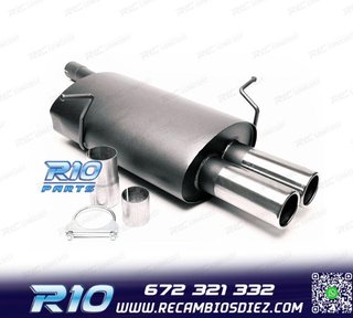 SILENCIOSO ESCAPE BMW SERIE 3 E46 1998-2001 x2 BISELADO