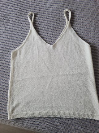 Camiseta tirantes punto Mango blanca