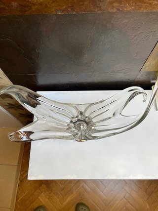 Centro de mesa cristal y metal