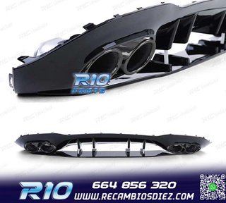 DIFUSOR MERCEDES CLASE A W177 18- A45 LOOK AMG NEGRO BRILLO