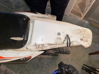 Moto 140tt Motocross Naranja y Blanca