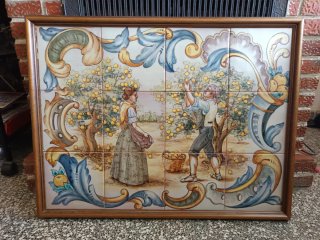 Cuadro Cerámica Valenciana Pintado a Mano