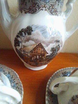 Juego de té porcelana La Cartuja Pickman