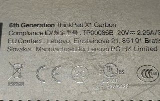Lenovo Thinkpad X1 Carbon Gen 6