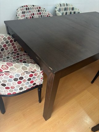 Mesa de comedor y 6 sillas 170x95 - 220x 95 abiert