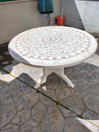 Mesa redonda jardín 125cm
