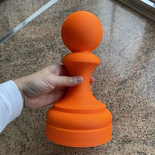 Peón Gigante Ajedrez 25cm Naranja con TARA