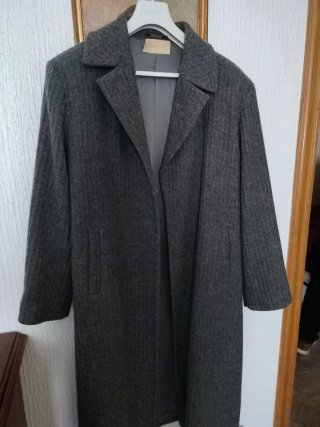 Cappotto donna grigio con pelliccia