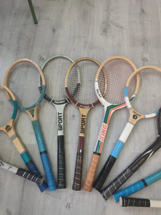 Raquetas Tenis Madera decoración Colección Vintage