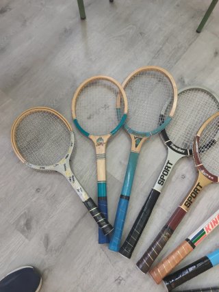 Raquetas Tenis Madera decoración Colección Vintage
