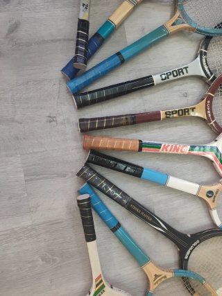 Raquetas Tenis Madera decoración Colección Vintage