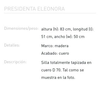 4 Sillas Diseño Italiano Eleonora