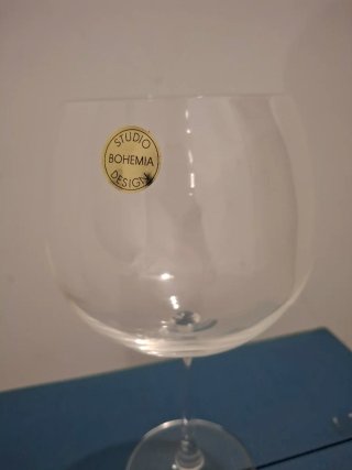 12 Copas de Vino Bohemia Cristal