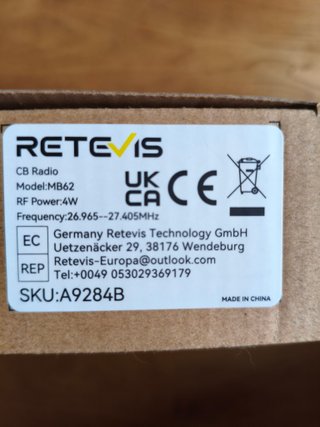 Radio CB Retevis MB62