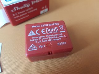 Shelly 1PM Mini Gen3 Relé Inteligente WiFi