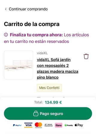 Sofá modular pino macizo blanco