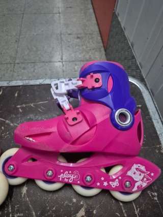 Kit completo Patines ajustables T30-32 rosa/morado