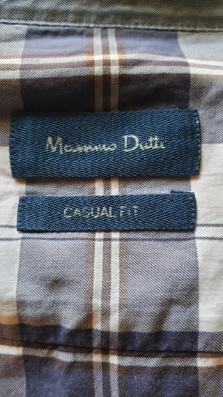 Camisa Massimo Dutti cuadros azul y blanco