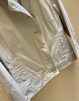 Chaqueta Mango Casual Beige Corte Estructurado
