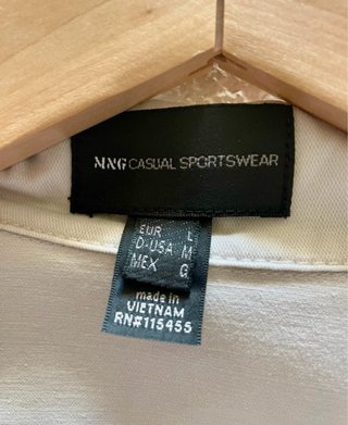 Chaqueta Mango Casual Beige Corte Estructurado