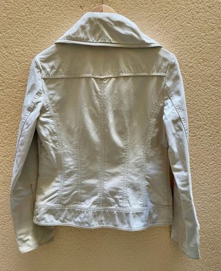 Chaqueta Mango Casual Beige Corte Estructurado