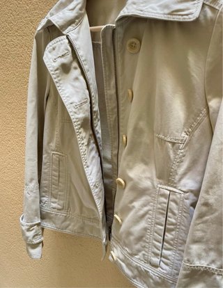 Chaqueta Mango Casual Beige Corte Estructurado