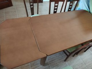 Sillas de comedor madera y tela