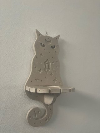 Figura gato portavelas decorativo