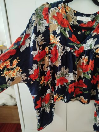 Blusa Bohemian Eagle floral azul talla única