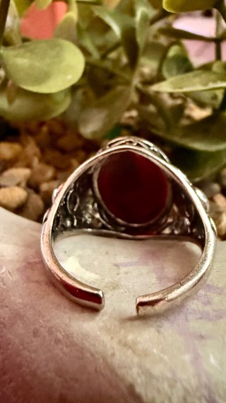 Anillo Plata 925 Granate Natural