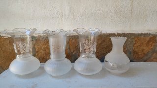 Cristales para lámpara de vidrio (4 unidades)