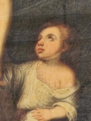 Cuadro Ángel de la Guarda S. XVIII