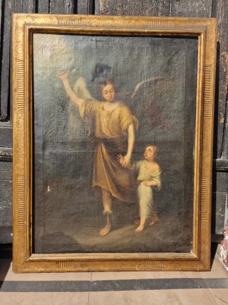 Cuadro Ángel de la Guarda S. XVIII