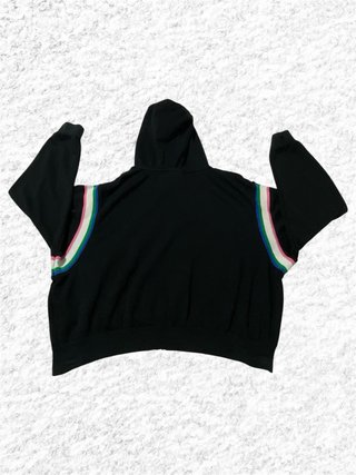 Sudadera Nike crop negra con capucha mujer talla S