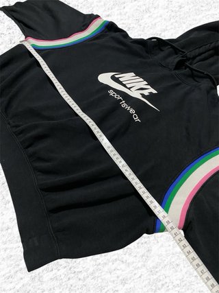 Sudadera Nike crop negra con capucha mujer talla S