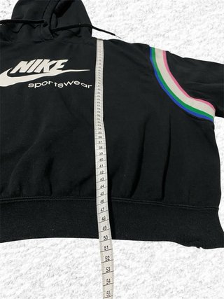 Sudadera Nike crop negra con capucha mujer talla S