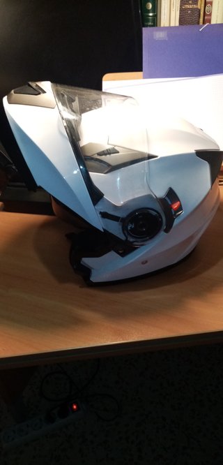 Casco Moto Modular Integral NAT HUT Blanco XL 61cm