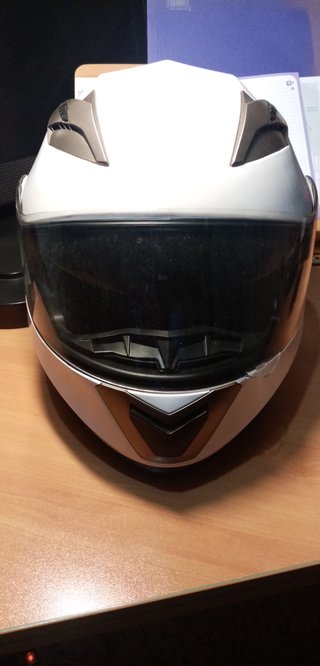 Casco Moto Modular Integral NAT HUT Blanco XL 61cm
