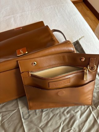 Bolso Uterqüe Marrón Piel