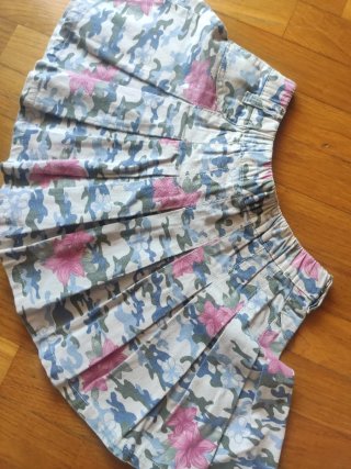 Gonna bambina fantasia camouflage 10 anni