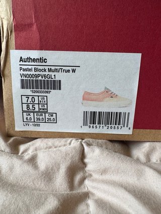 Vans Authentic Multicolor Pastel Talla 39 NUEVAS