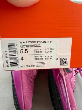 Nike Pegasus 41 Talla 36 Rosa/Morado