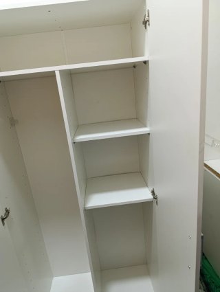 Armario Escobero Blanco 180x79x42 cm