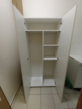 Armario Escobero Blanco 180x79x42 cm