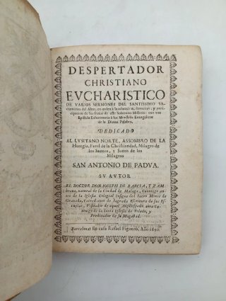 Libro antiguo Despertador christano 1690 Barcelona