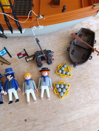 Playmobil 3740 goleta blanca barco pirata muñecos