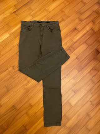 Jeans Bershka Skinny Fit Verde Scuro